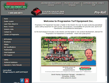 Tablet Screenshot of progressiveturfequip.com
